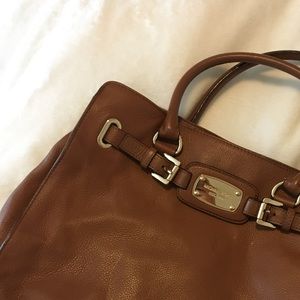 Brown leather michael kors bag
